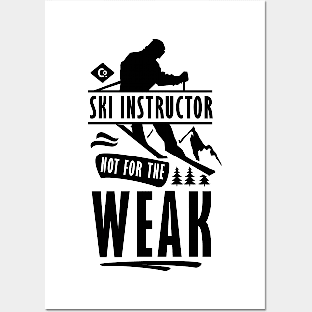 Skier Coach Teacher Ski Instructor Lesson Instructing Wall Art by dr3shirts